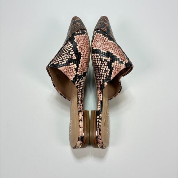 Alfani Step N Flex Snake Print Leather Pointed Toe Mules Flats Women's Size 6.5M - Picture 7 of 9